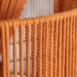 Lustra portocalie din bumbac, stil boho, 50 x 50 x 70 cm, CORAL