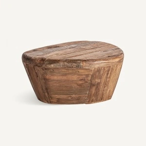 Masa de cafea natur, din lemn de tec, 70x60x34 cm, LESTANS