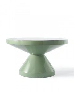 Masă de cafea, verde oliv, din poliester, 60x60x35, ZIG ZAG