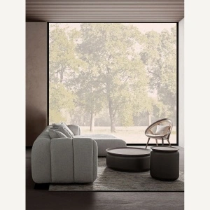 Masuta laterala multicolora, rotunda, din placaj si MDF, 45x45x52 cm, BUGDORF