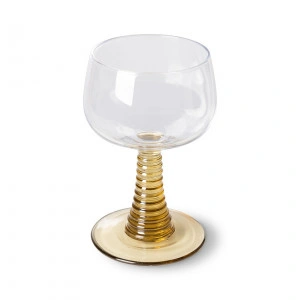 Pahar de vin verde/transparent, din sticlă, 275 ml - Img 4