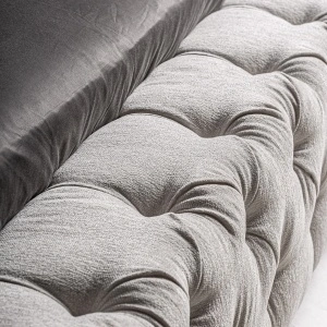 Pat bej deschis, din textil si lemn de pin, 248x227x89 cm, SANTORINI