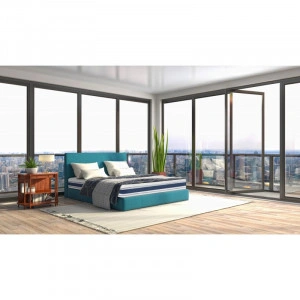 Saltea Bien Dormir Optimus Pocket, ortopedică, Argentum, aerisire bandă 3D, spumă poliuretanică, arcuri pocket spring