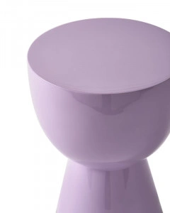 Taburet rotund, lila, din poliester, 35,5x46 cm, TIP TAP