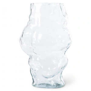 Vază transparentă înaltă din sticlă, 23x20x36cm - Img 2