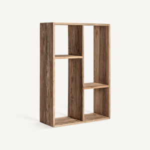 Bibliotecă natur, din lemn, 150x40x105 cm, LUX - Img 4