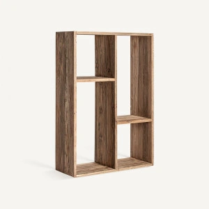 Bibliotecă natur, din lemn, 150x40x105 cm, LUX - Img 4