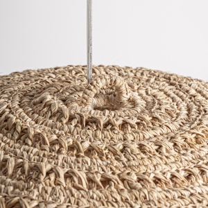 Lustra natur din fibra naturala, 67 x 67 x 42 cm, DEFFE
