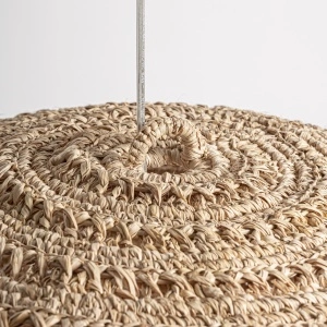 Lustra natur din fibra naturala, 67 x 67 x 42 cm, DEFFE