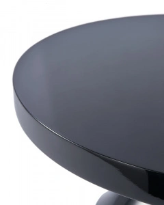 Masă de cafea, neagră, din poliester, 60x60x35, ZIG ZAG