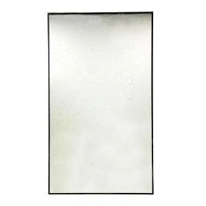 Oglindă dreptunghiulară de podea, neagră, 100x175 cm