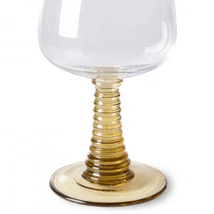 Pahar de vin verde/transparent, din sticlă, 275 ml - Img 5