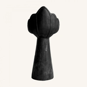 Scaun de bar negru/natur, din lemn de suar, 50x46x112 cm, HOJA - Img 4
