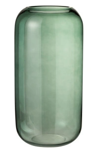 Vază cilindru, sticlă verde