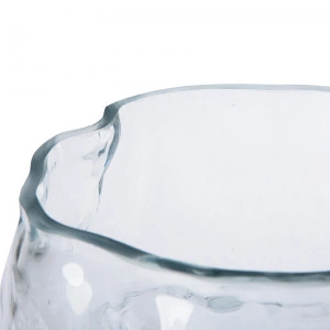 Vază transparentă înaltă din sticlă, 23x20x36cm - Img 3