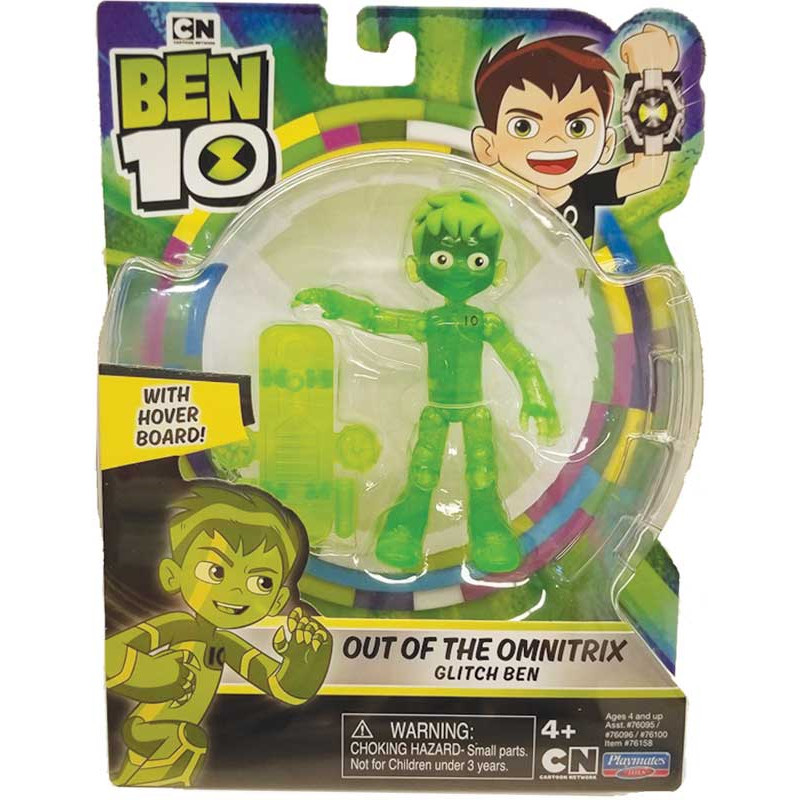 Figurina articulata translucenta Ben 10 Glitch Ben
