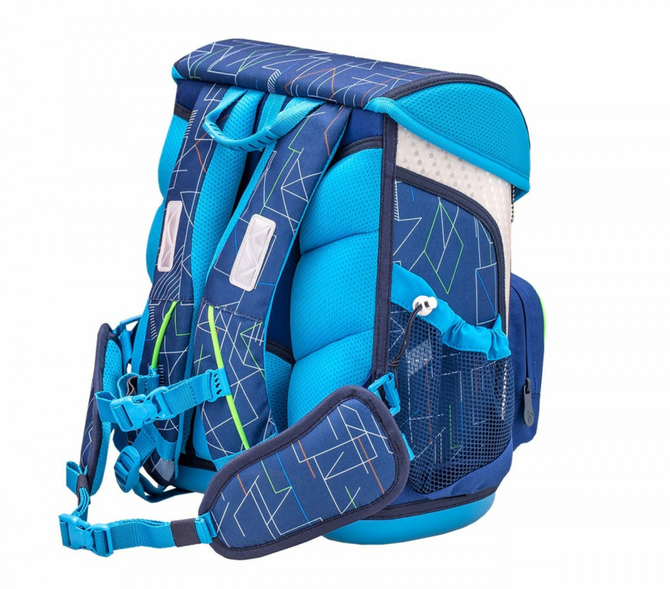 Ghiozdan scoala echipat Belmil Cool Bag - Invazia geometrica