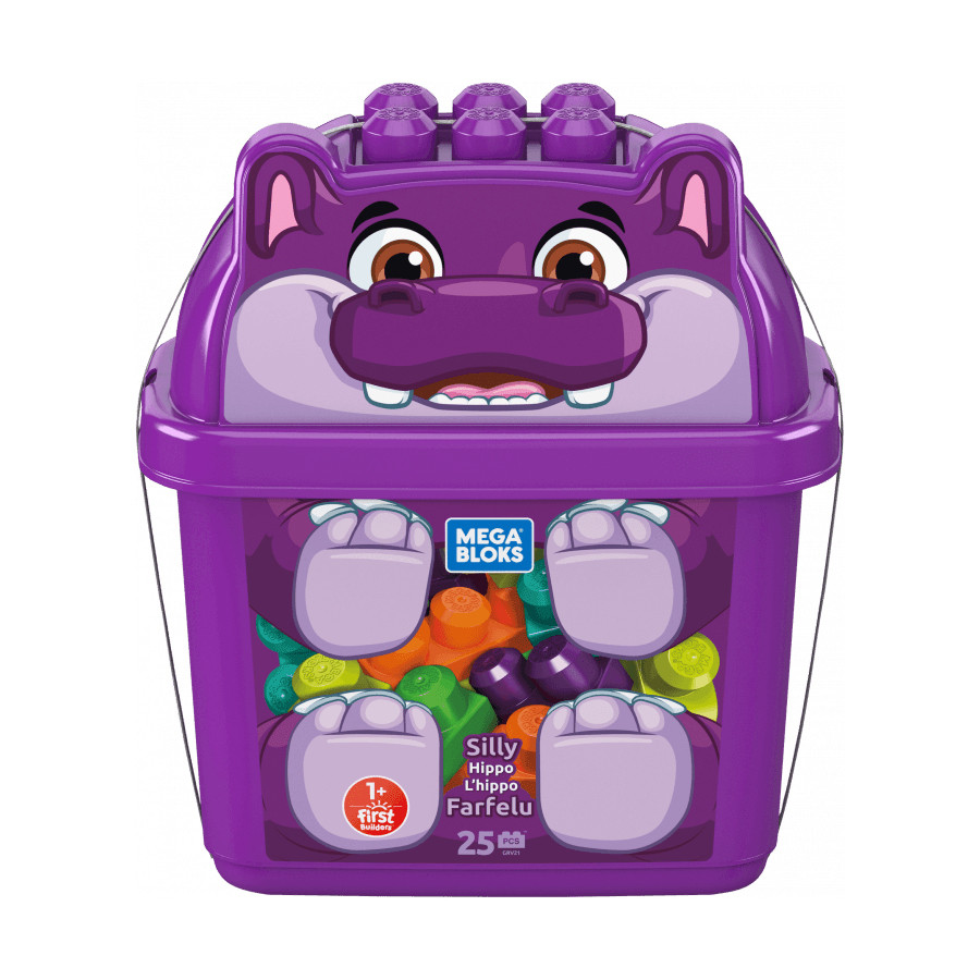 Set constructie 25 piese Mega Bloks Fisher Price - Hipopotamul aiurit