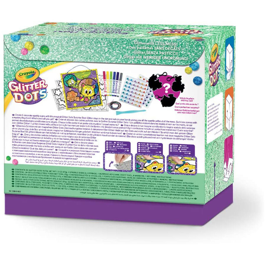 Set creativ Crayola Glitter Dots - Cutia cu surprize
