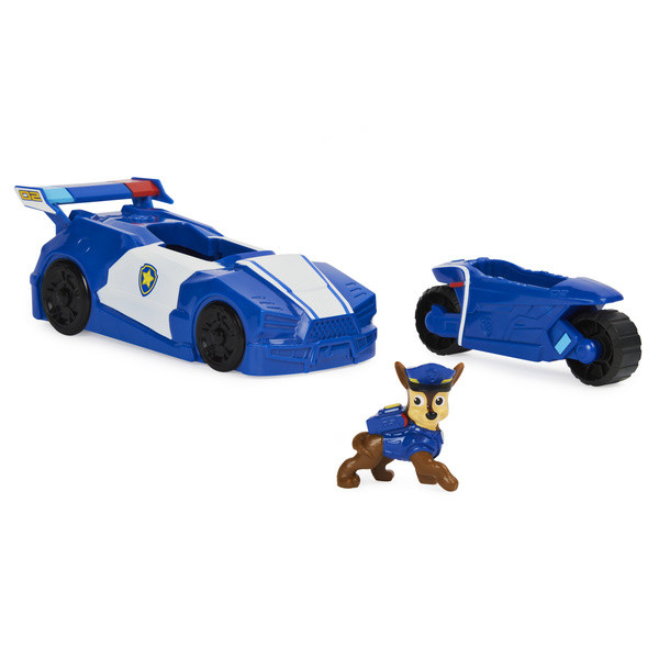 Set de joaca Chase si mini masina de politie 2 in 1 Patrula Catelusilor - Filmul