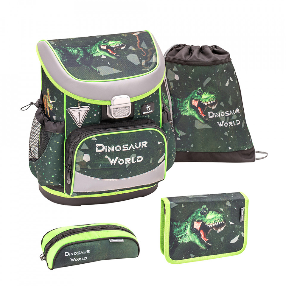 Ghiozdan scoala echipat Belmil Mini Fit - Lumea Dinozaurilor