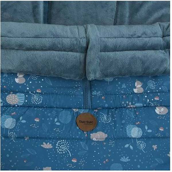 Sac de dormit cu gluga Evolutive albastru Tuc Tuc