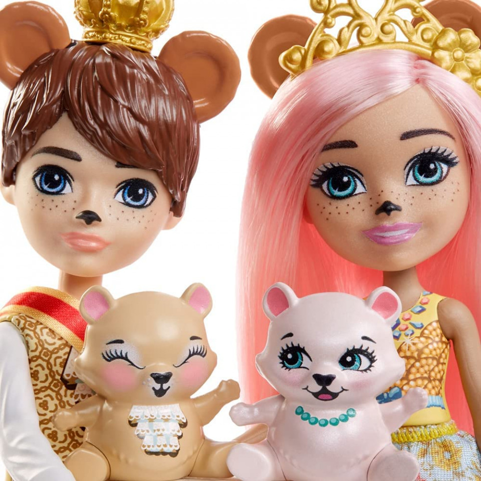 Set de joaca Braylee Bear si Bannon Bear Enchantimals Royal