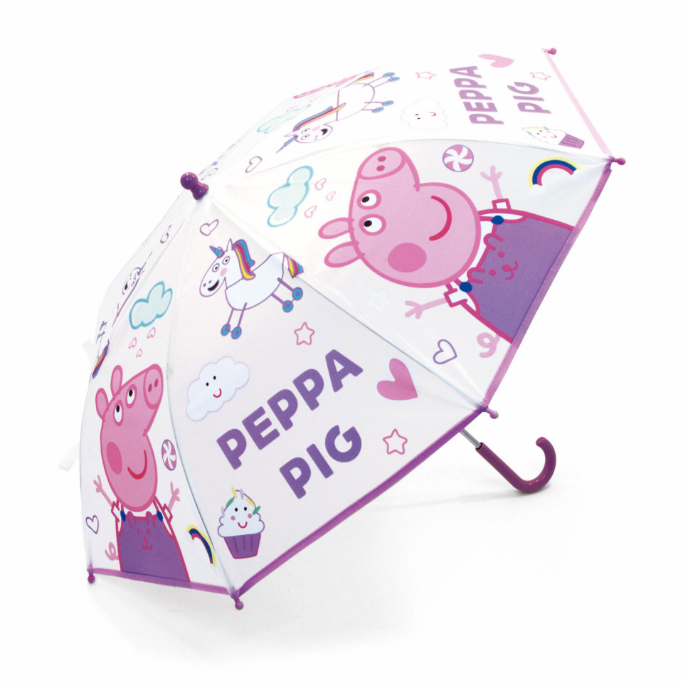 Umbrela transparenta Peppa Pig 70 cm