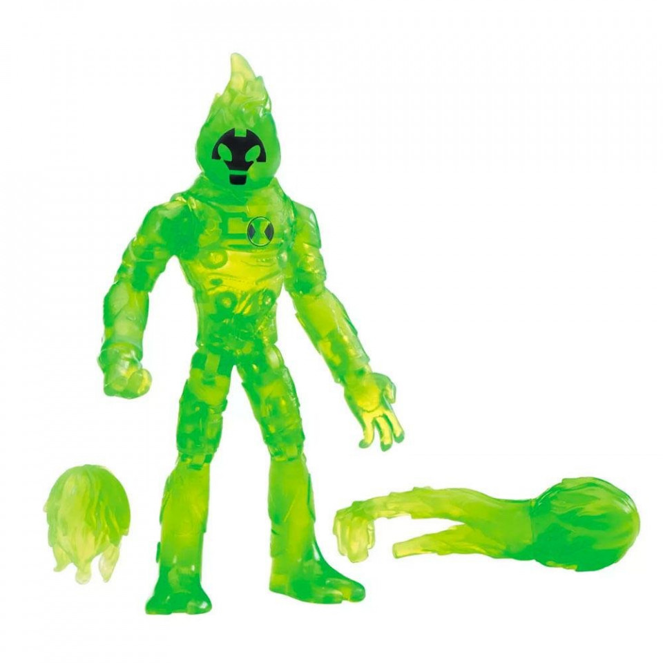 Figurina articulata translucenta Ben 10 Heatblast