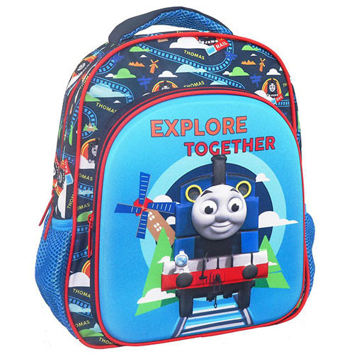 Ghiozdan de gradinita cu imprimeu 3D Thomas si Prietenii Explore Together