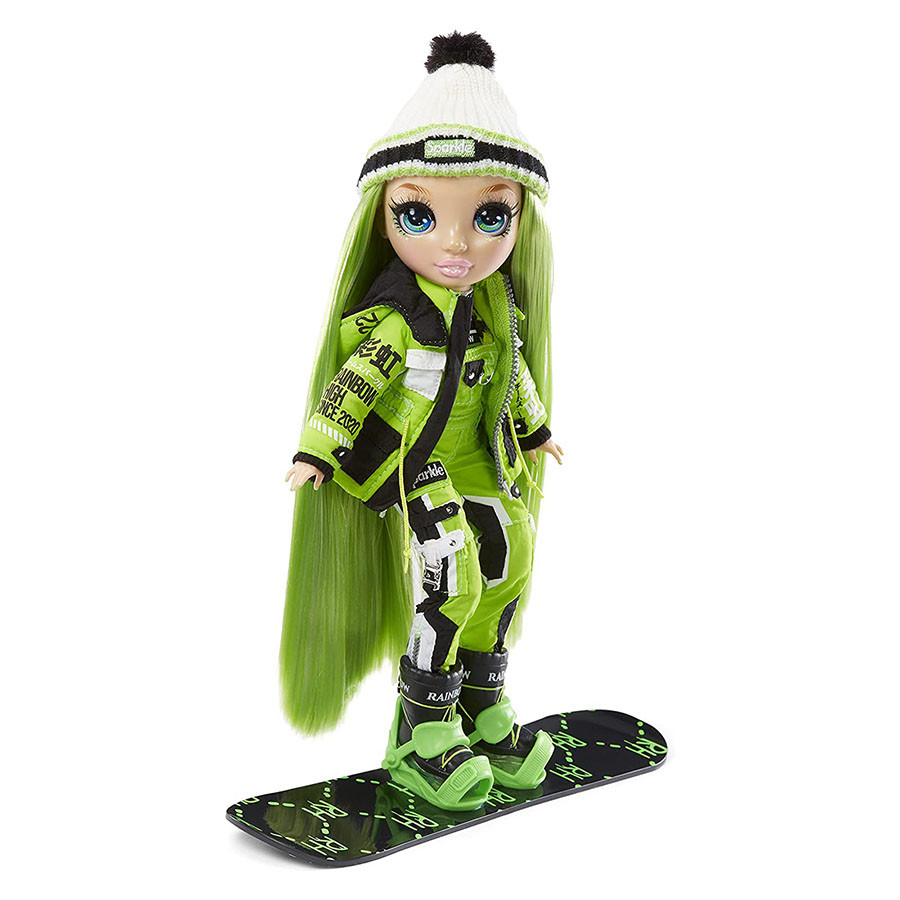 Papusa Rainbow High cu accesorii de iarna Jade Hunter