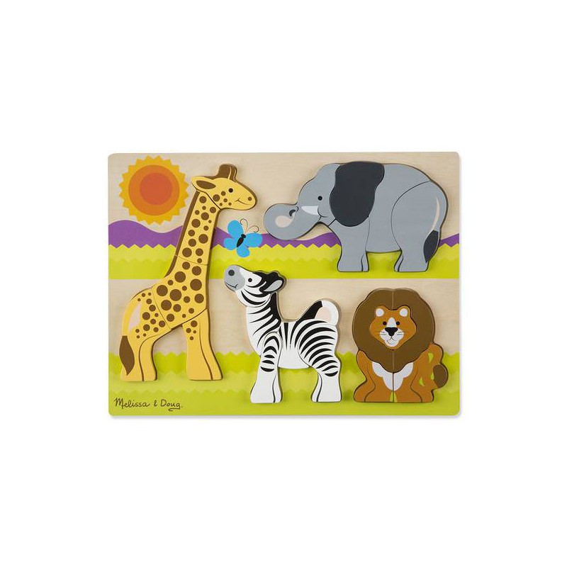 Puzzle din lemn Jumbo Safari Melissa and Doug