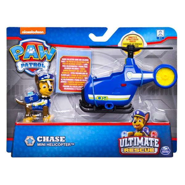 Set Chase si mini elicopterul de politie Ultimate Rescue Patrula Catelusilor