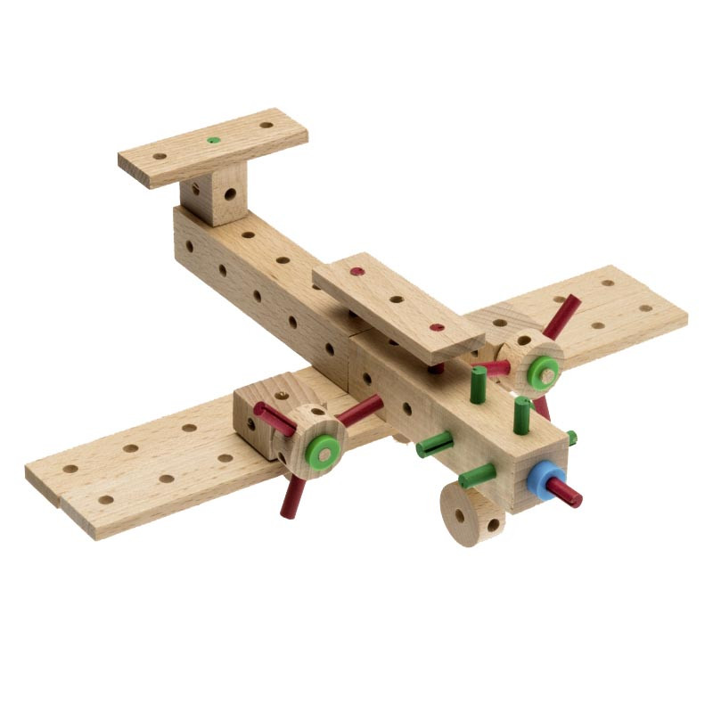Set de constructie din lemn Matador Explorer - Avion