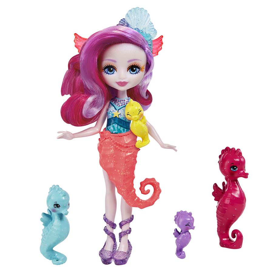 Set de joaca Sedda Seahorse si familia de caluti de mare Enchantimals Royal Ocean Kingdom