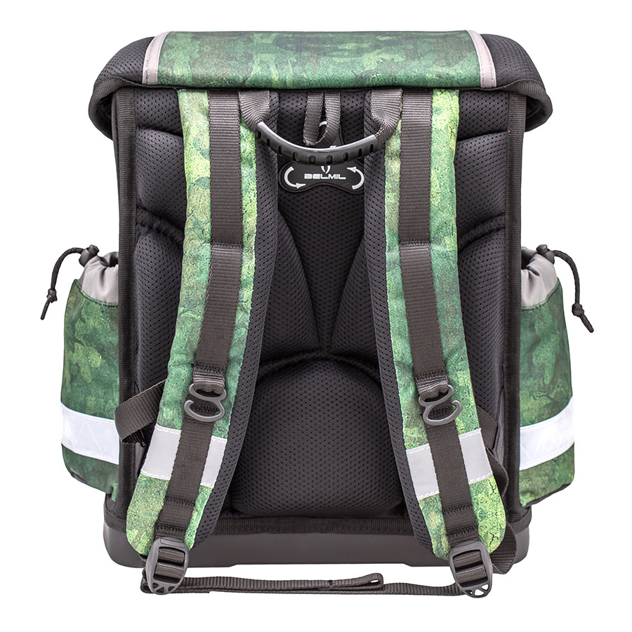 Ghiozdan scoala echipat Belmil Classy - Military verde