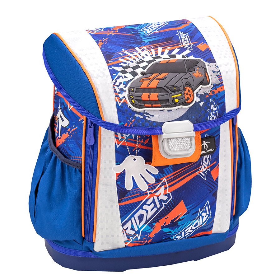 Ghiozdan scoala echipat Belmil Customize me - Masina de curse