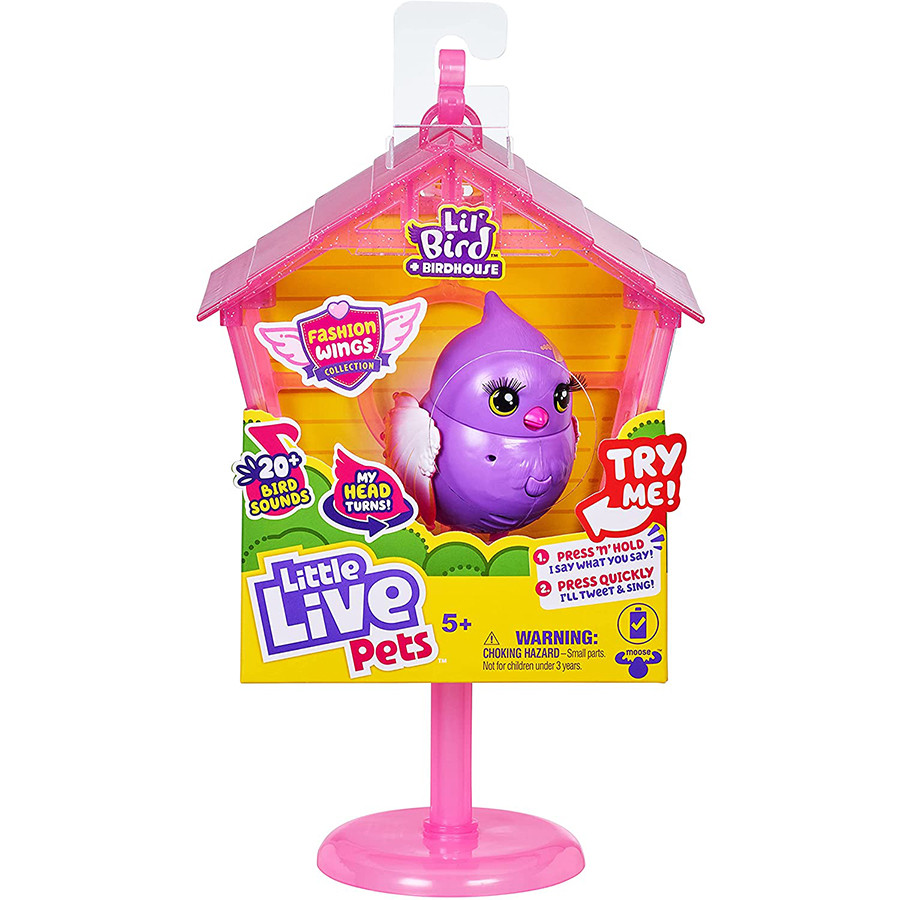 Jucarie interactiva Little Live Pets Lil' Bird - Micuta pasare Pretty Posh cu colivie