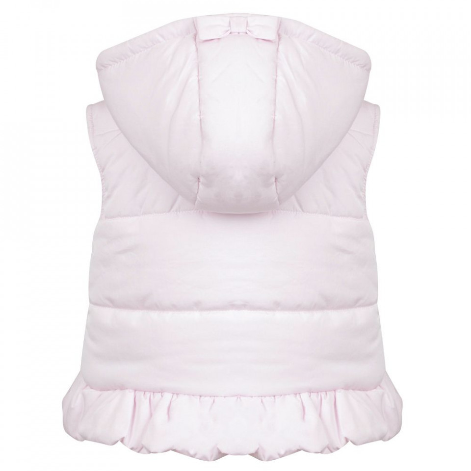 Vesta iarna roz cu gluga si falduri Tutto Piccolo