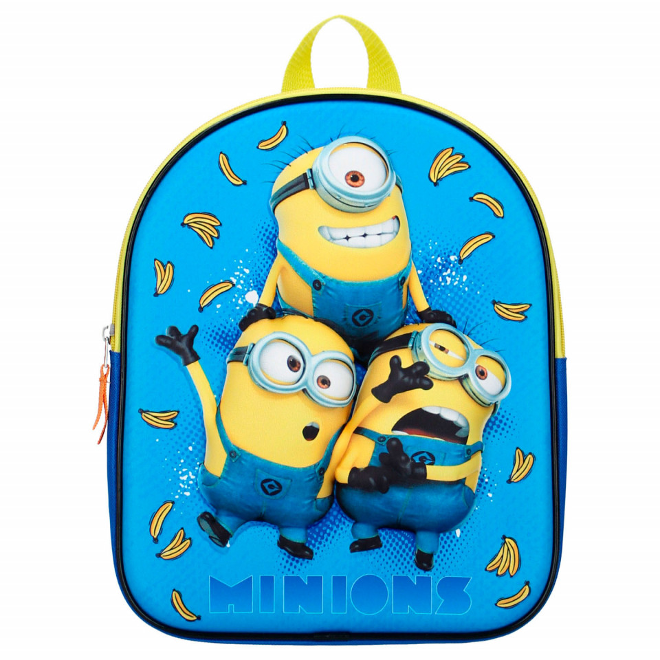 Ghiozdan gradinita cu imprimeu 3D Minions