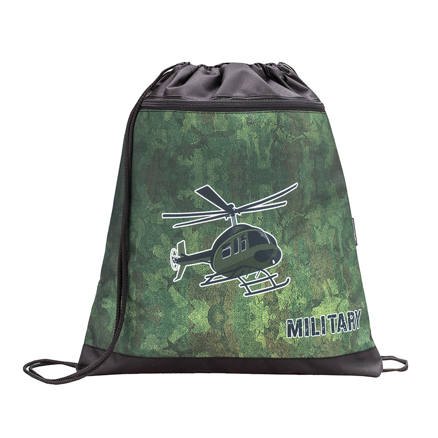 Ghiozdan scoala echipat Belmil Classy - Military verde