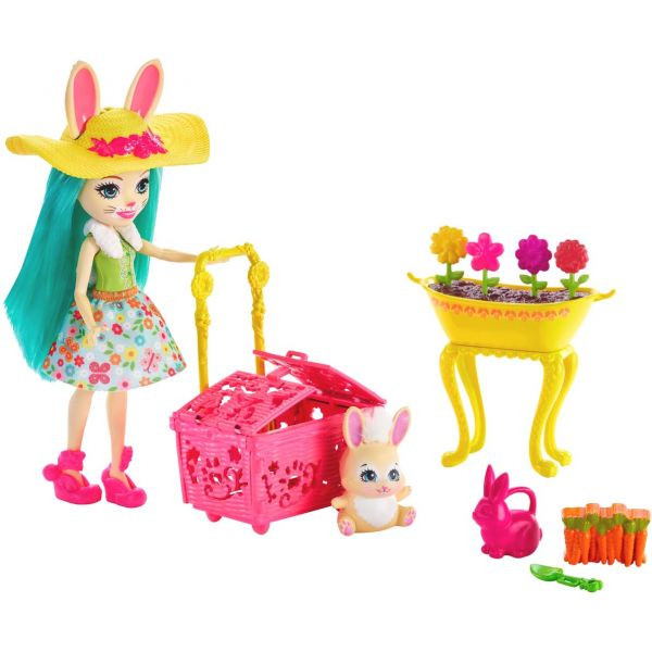 Set de joaca Fluffy Bunny si Gradina Enchantimals