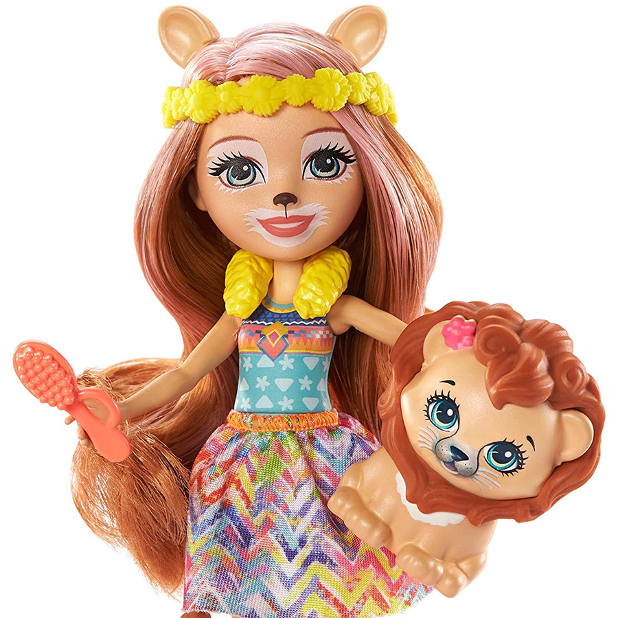 Set de joaca Lacey Lion si Salonul de coafura Enchantimals