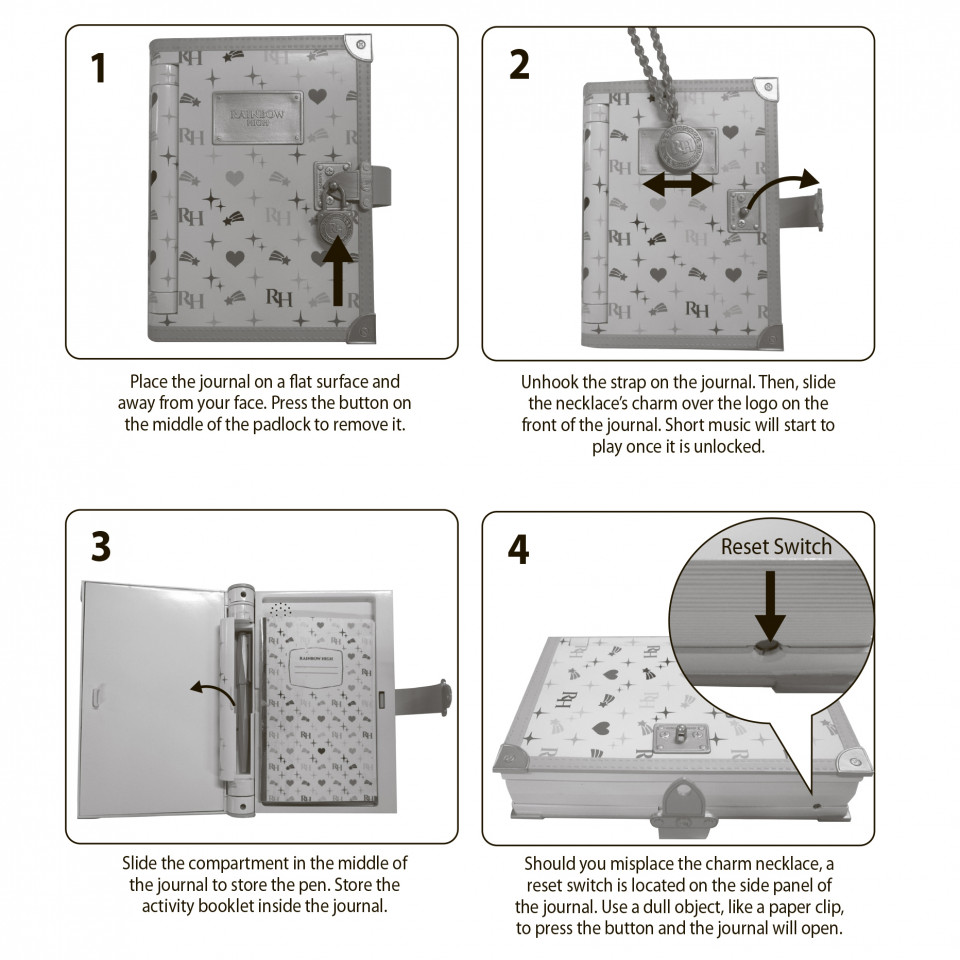 Set jurnal cu lacat si accesorii Rainbow High