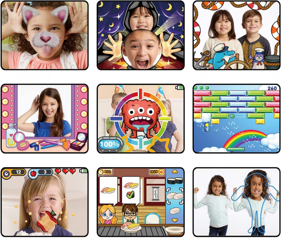 Camera digitala pentru copii VTech KidiZoom Duo DX cu MP3 Player, Albastru