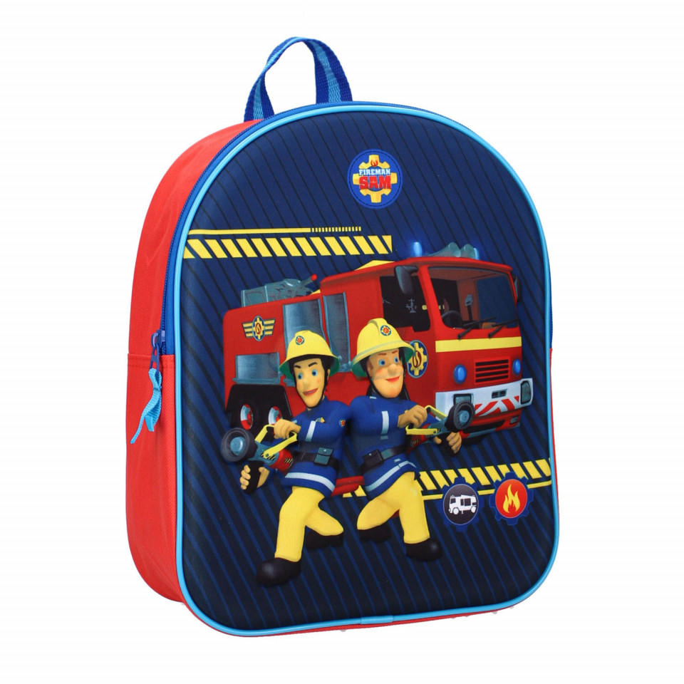 Ghiozdan gradinita cu imprimeu 3D Pompierul Sam