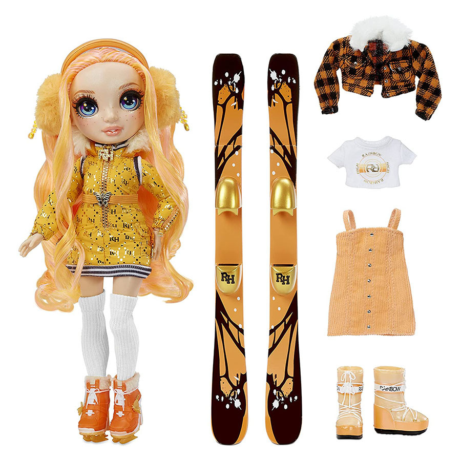 Papusa Rainbow High cu accesorii de iarna Poppy Rowan