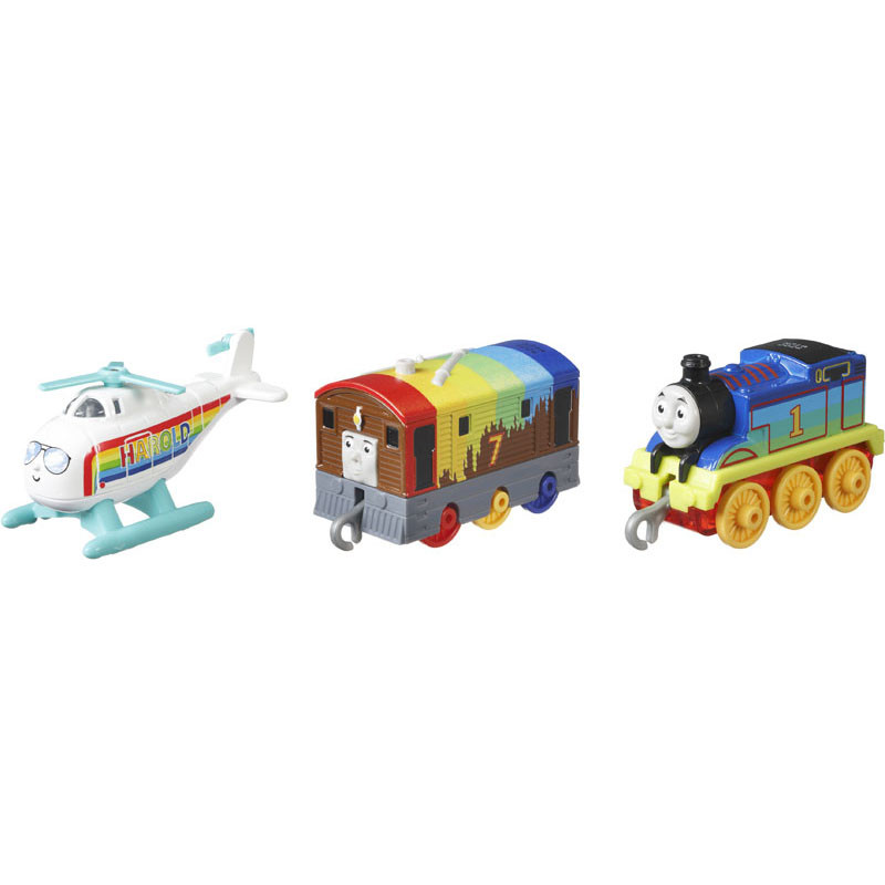 Set elicopter si trenulete Thomas & Friends - Thomas, Toby si Harold