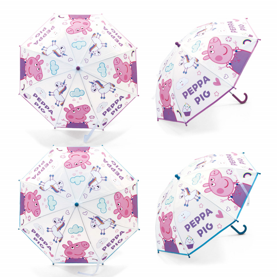 Umbrela transparenta Peppa Pig 70 cm