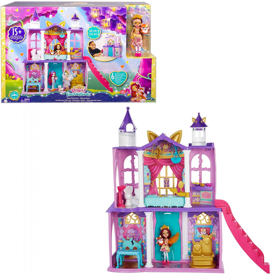 Set de joaca Castelul Enchantimals Royal cu papusa Felicity Fox